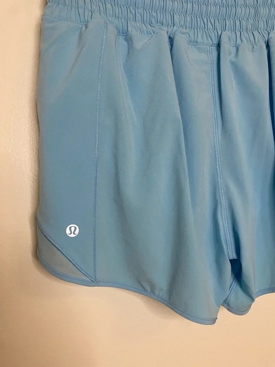 Lululemon Hotty Hot High-Rise Lined Short 4" Blue Chill Women's 8 - Picture 8 of 11